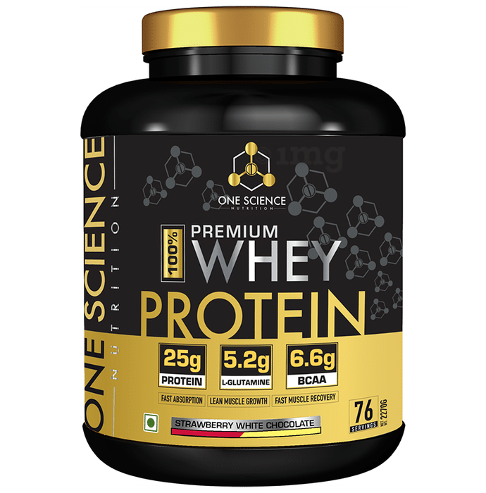 One Science Nutrition 100% Premium Whey Protein Powder Strawberry White Chocolate