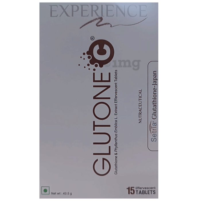 Glutone C with L-Glutathione & Vitamin C for Healthy Skin & Immunity | Effervescent Tablet