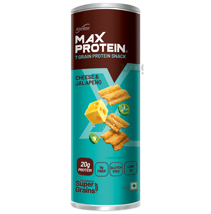 RiteBite Max Protein Chips (120gm Each) Cheese & Jalapeno