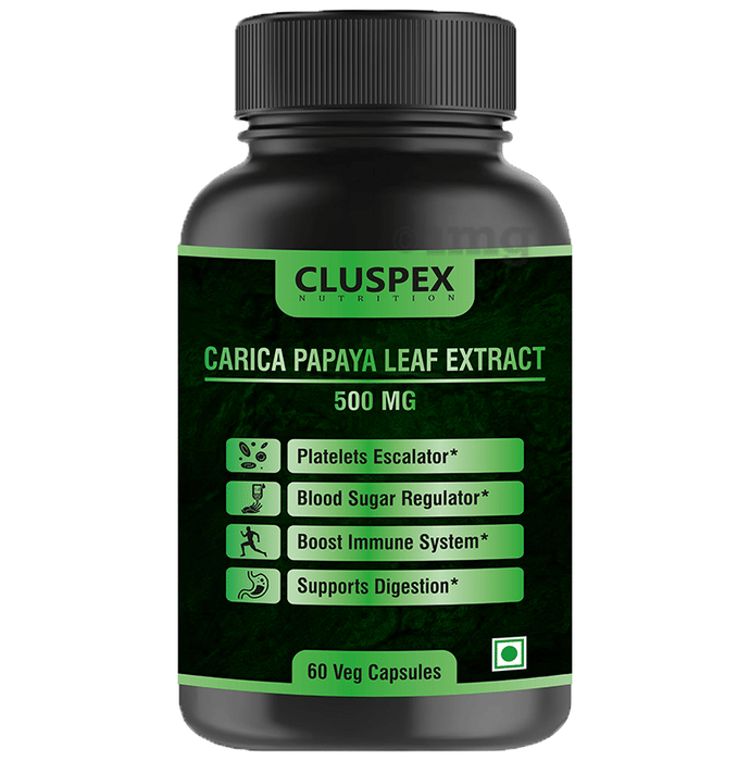 Cluspex Nutrition Carica Papaya Leaf Extract 500mg Veg Capsule Buy