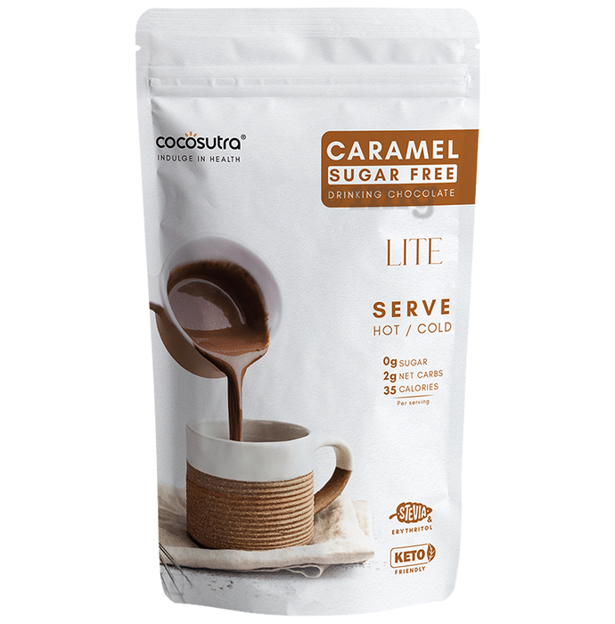 Cocosutra Lite Sugar Free Drinking Chocolate Mix Caramel