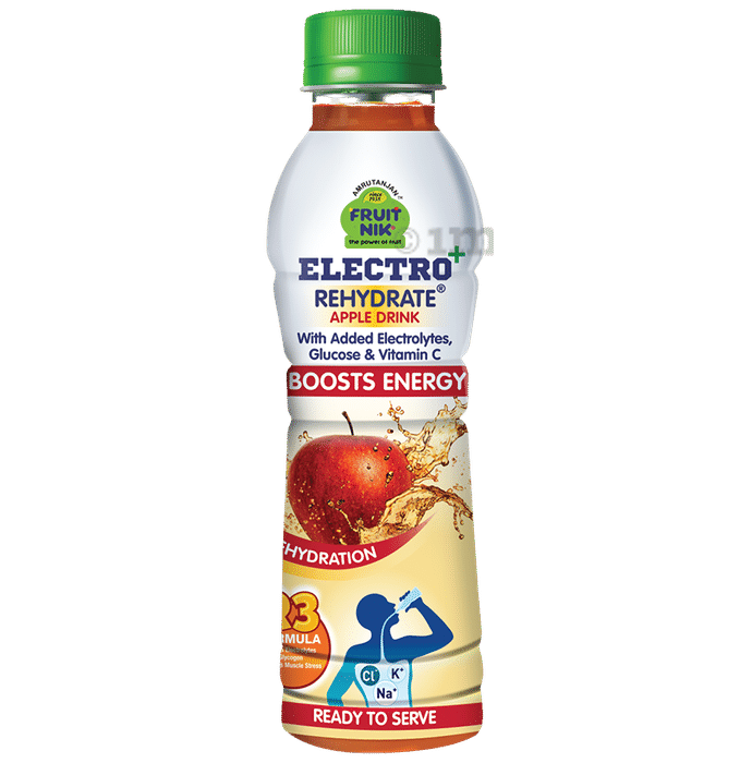 Amrutanjan Fruit Nik Electro+ Rehydrate Apple Drink