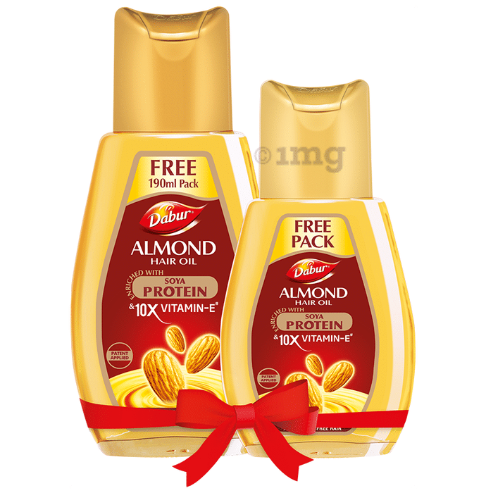 Dabur Almond Hair Oil with Soya Protein & Vitamin E | For Damage Free Hair