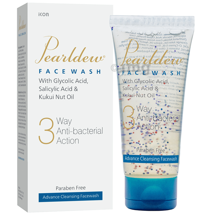 Pearldew 3 Way Antibacterial Action Face Wash (100ml Each)