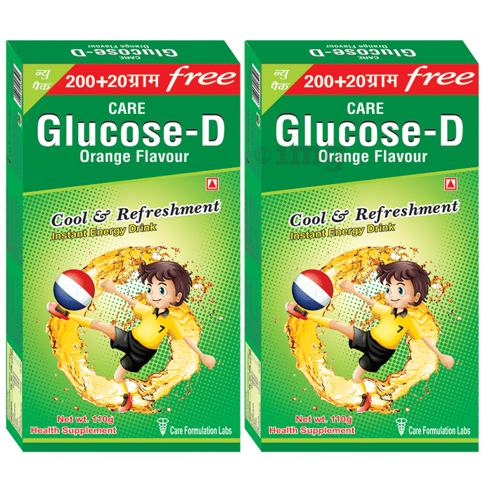 Care Glucose-D Instant Energy Drink (110gm Each) Orange