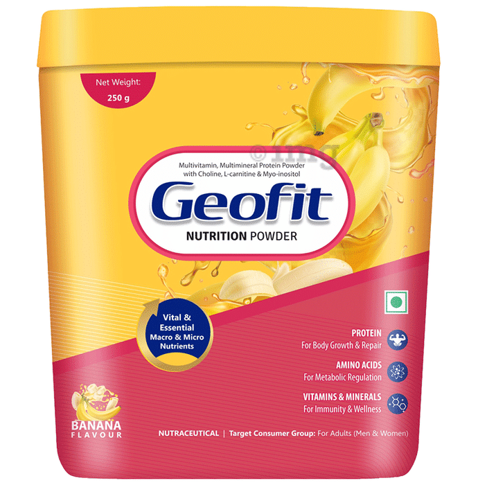Geofit Nutrition Protein Powder with Vitamins & Minerals Banana
