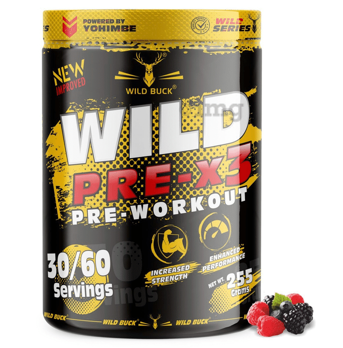 Wild Buck Wild Pre-X3 Pre-Workout Wild Berries