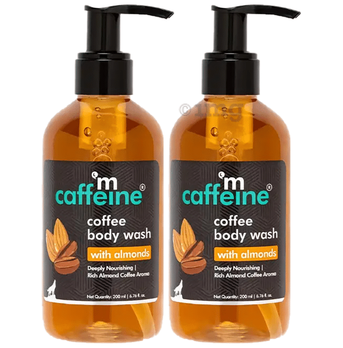 mCaffeine Coffee Body Wash with Almonds (200ml Each)
