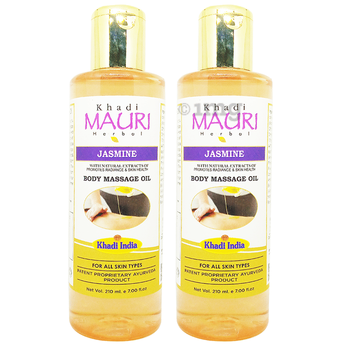 Khadi Mauri Herbal Jasmine Body Massage Oil (210ml Each) Buy combo