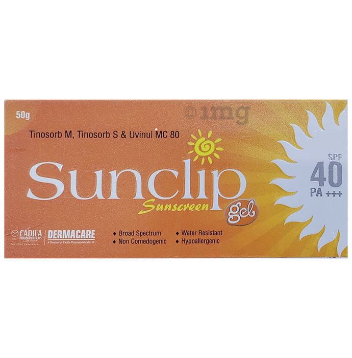 Sunclip Broad Spectrum Sunscreen SPF 40 | Water-Resistant & Hypoallergenic Gel