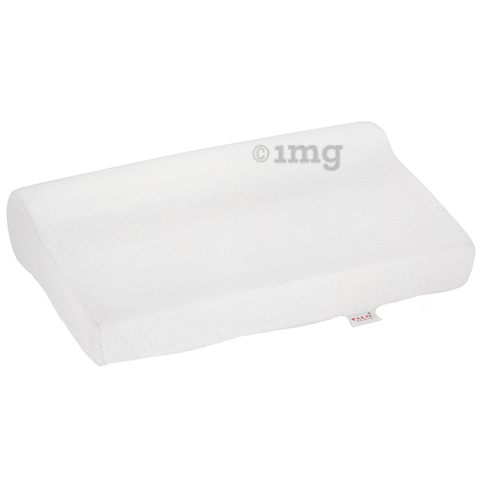Palo Premium Cervical Rolled Contour Memory Foam Sleeping Pillow White