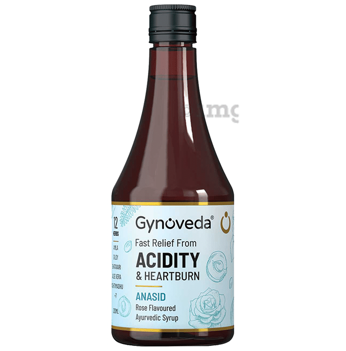 Gynoveda Anasid Fast Relief Acidity Syrup (200ml Each) Rose