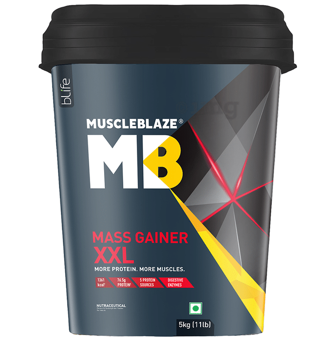 MuscleBlaze Mass Gainer XXL | With Digestive Enzymes | For Muscle Mass | Chocolate Flavour | Nutrition Booster Chocolate