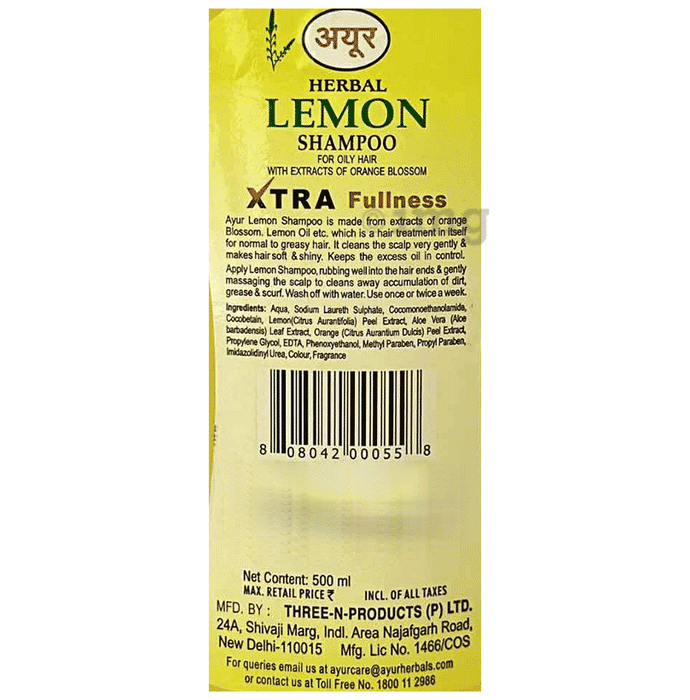 Ayur Herbal Shampoo(500ml) Lemon