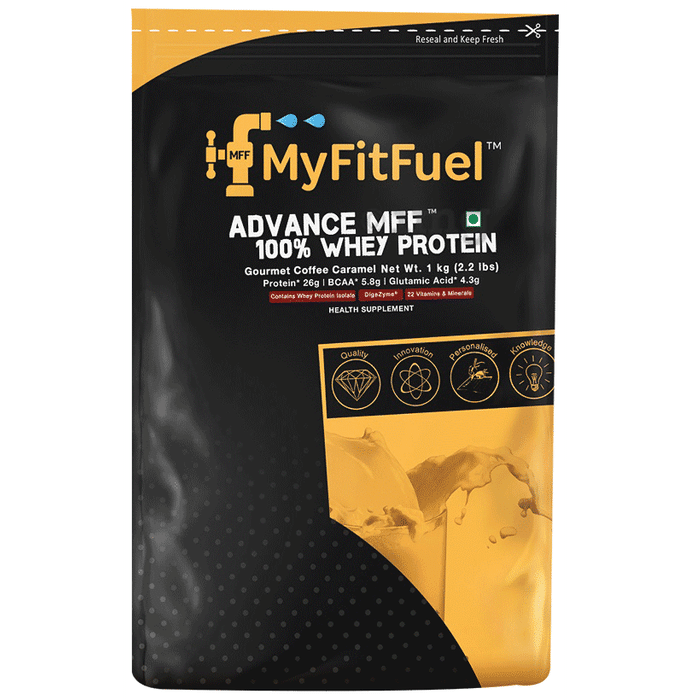 MyFitFuel Advance Mff 100% Whey Protein Powder Gourmet Coffee Caramel