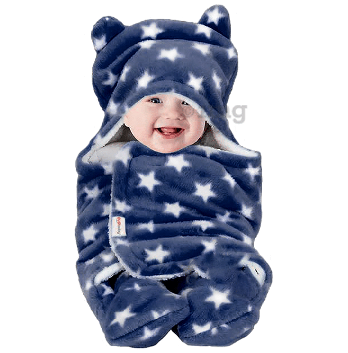 Oyo Baby Blanket Wrapper Sleeping Bag Star Dark Blue