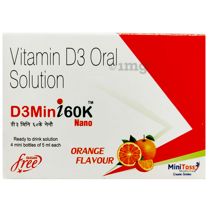 D3Mini 60K Nano Oral Solution (5ml Each) Mango Sugar Free
