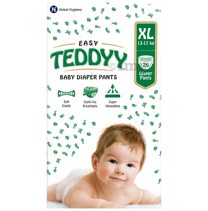 Teddyy Easy Baby Diaper Pants with Soft Elastic | Size XL