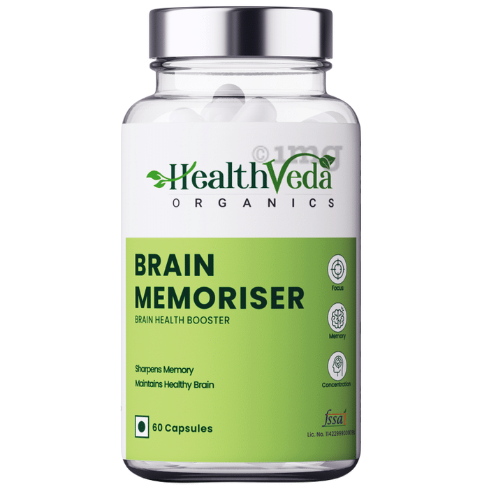 Health Veda Organics Brain Memoriser Veg Capsule