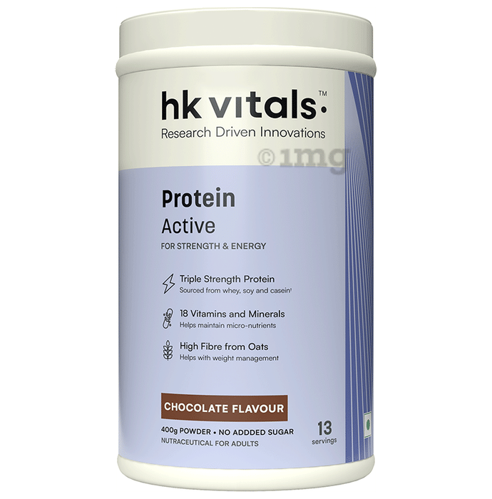 HK Vitals Protein Up Active with Whey & Soy Protein, Ashwagandha, Vitamins & Minerals | For Strength & Energy Chocolate