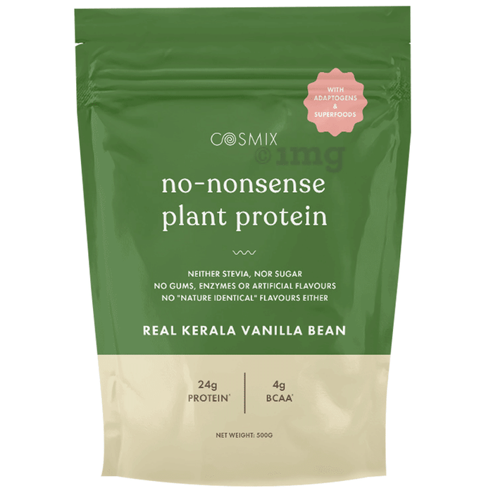 Cosmix No-Nonsense Plant Protein (500gm Each) Real Kerala Vanilla Bean ...