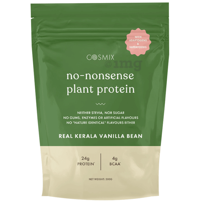 Cosmix No-Nonsense Plant Protein (500gm Each) Real Kerala Vanilla Bean