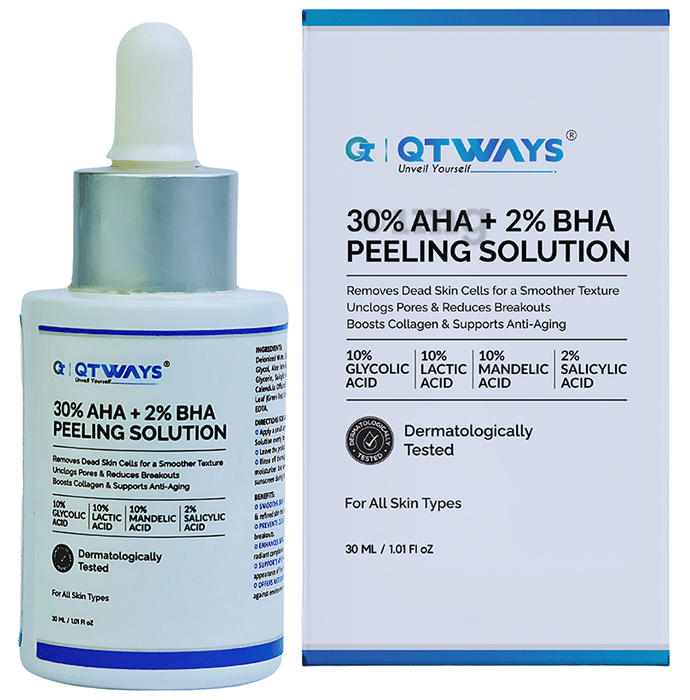 Qtways 30% AHA + 2% BHA Peeling Solution for All Skin Types