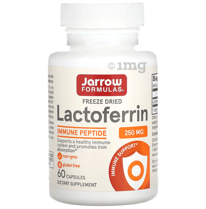 Jarrow Formulas Freeze Dried Lactoferrin 250mg Capsule | Promotes Iron Absorption & Immunity