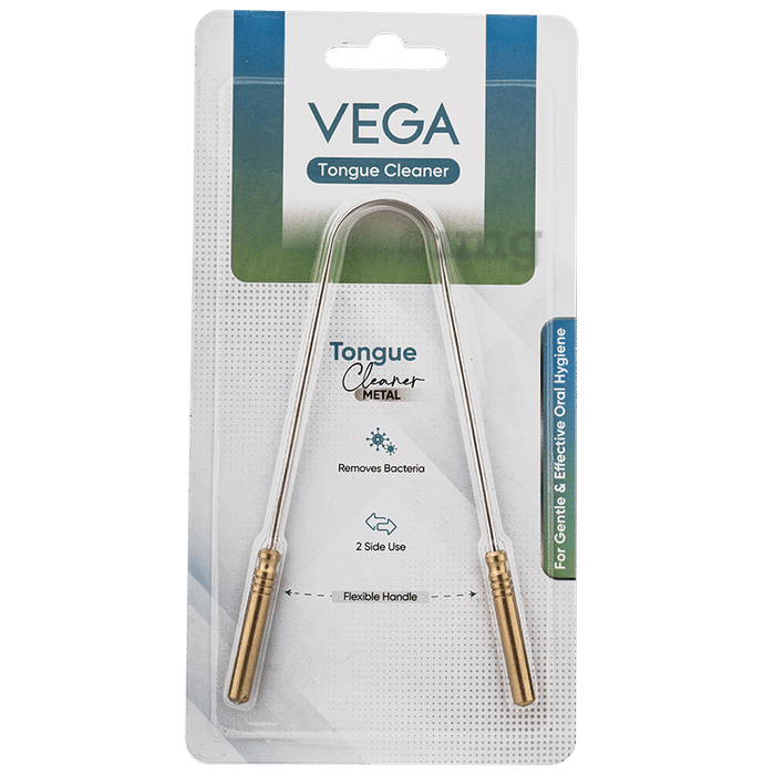 Vega Metal with Handle Tongue Cleaner