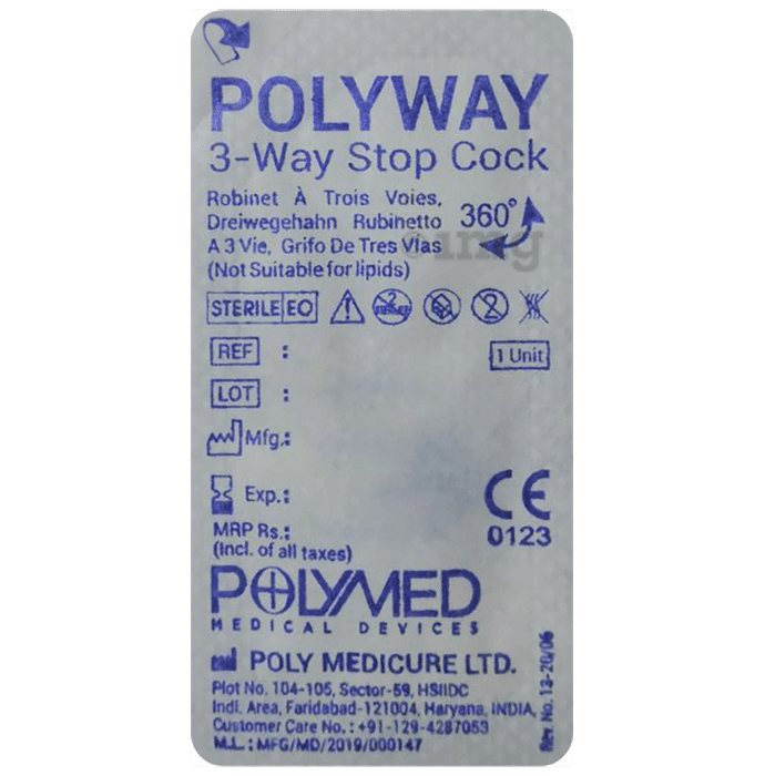 Polymed Polyway 3 Way Stop Cock