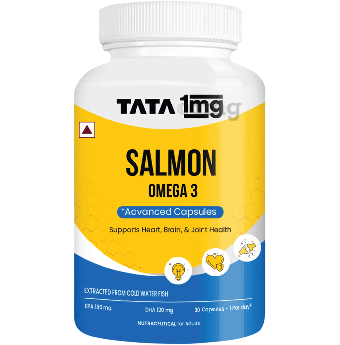 Tata 1mg Salmon Omega 3 Fish Oil 1000mg High absorption supplement