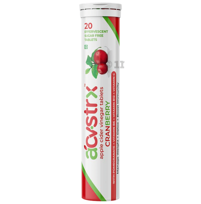 Anisue Healthcare Apple Cider Vinegar Effervescent Tablet (20 Each) Cranberry