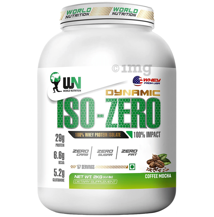 WN World Nutrition Dynamic Iso-Zero Whey Protein Isolate Powder Coffee Mocha