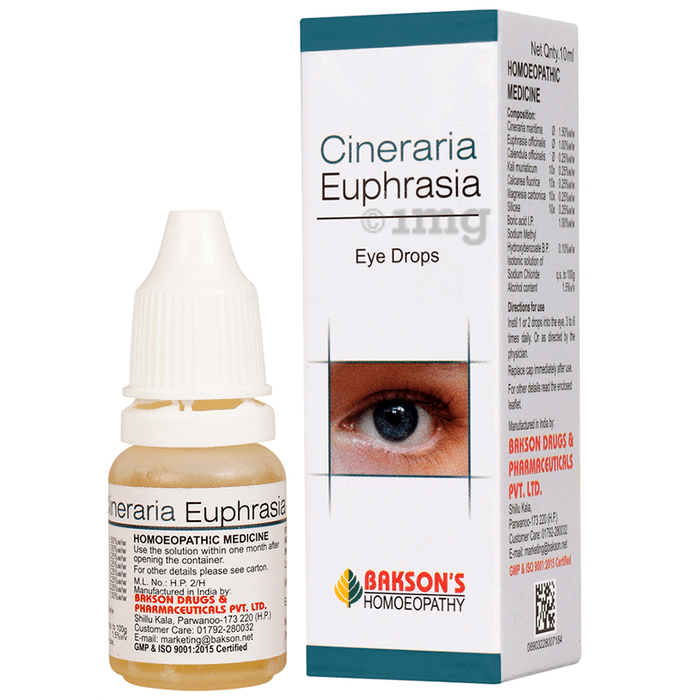 Bakson's Homeopathy Cineraria Euphrasia Eye Drop