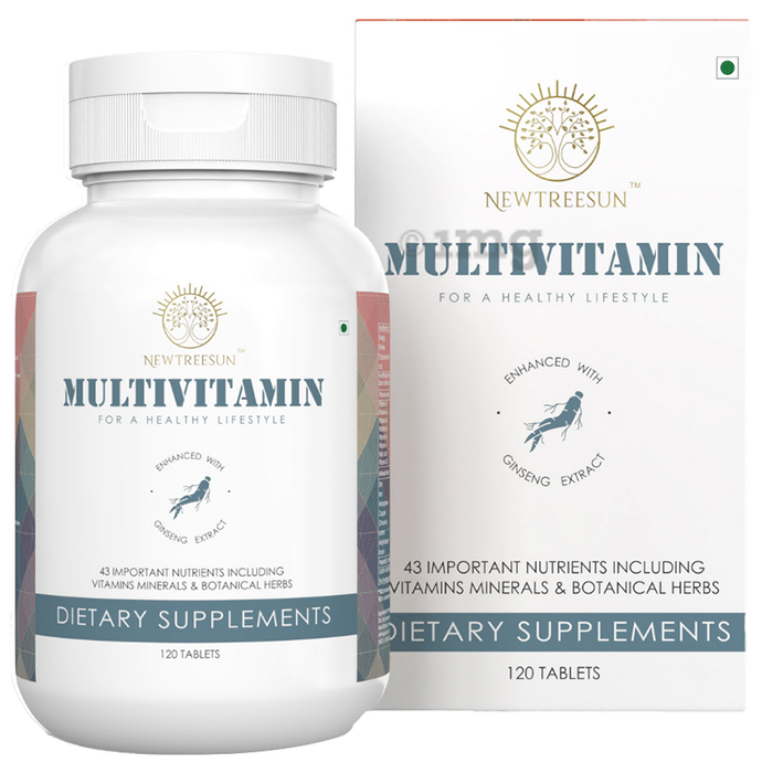 Newtreesun Multivitamin with Ginseng for Energy, Immunity, Bones, Joints & Hair | Tablet