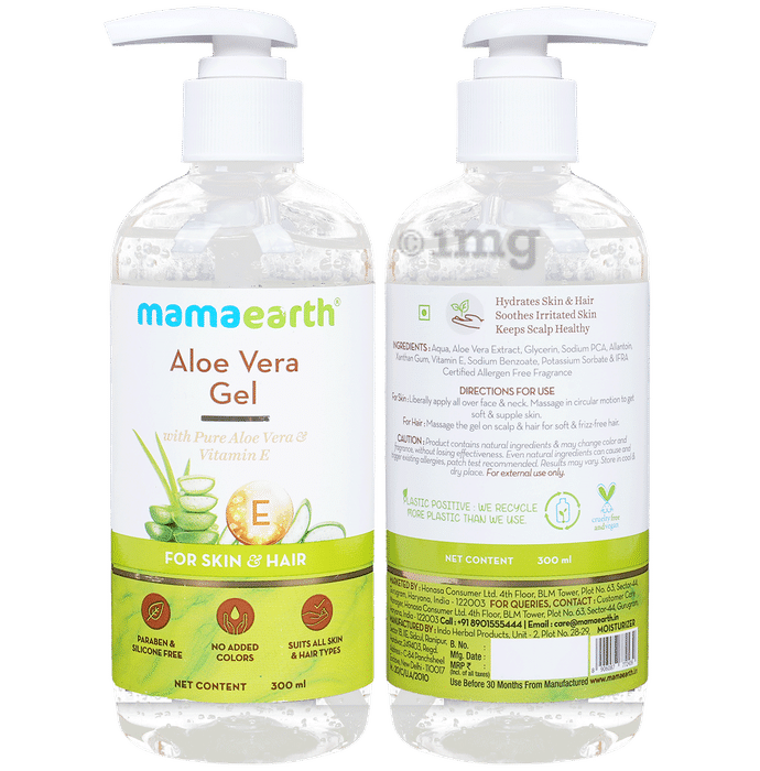 Mamaearth Aloe Vera Gel with Vitamin E for Skin & Hair | Paraben & Silicone-Free