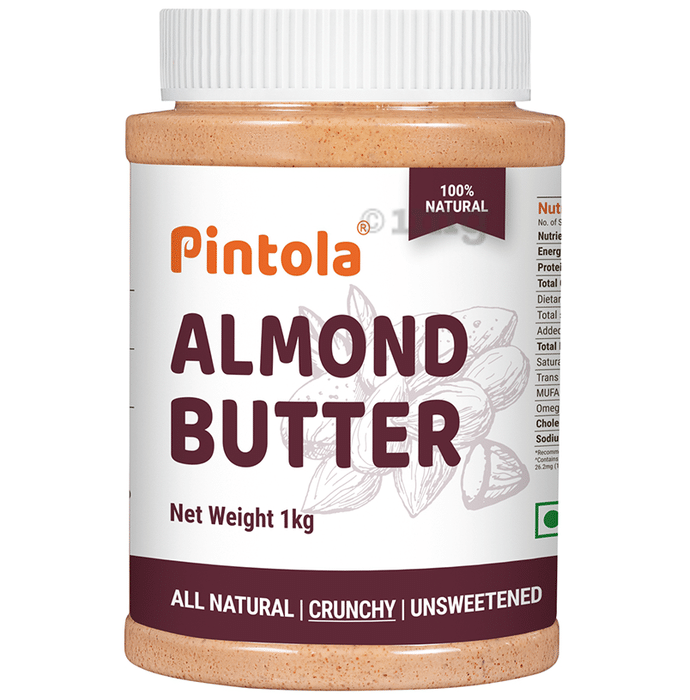Pintola All Natural Almond Butter Crunchy Unsweetened