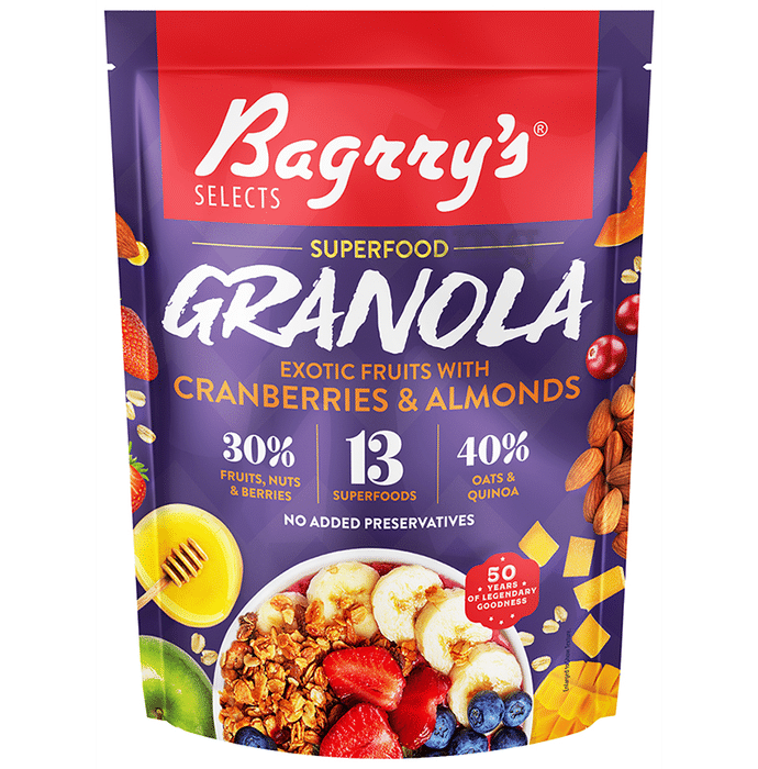 Bagrry's Superfood Granola Belgian Dark Chocolate & Almonds
