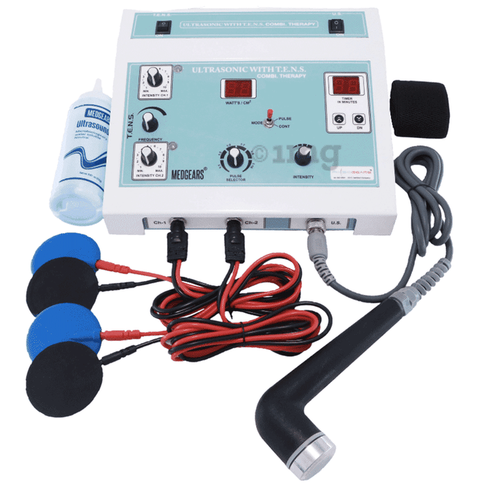 Physiogears 2 Channel TENS With Ultrasound For Pain Relief Portable Machine