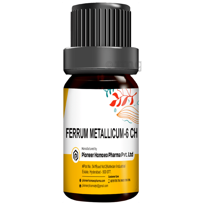 Pioneer Pharma Ferrum Metallicum Globules Pellet Multidose Pills 6 CH