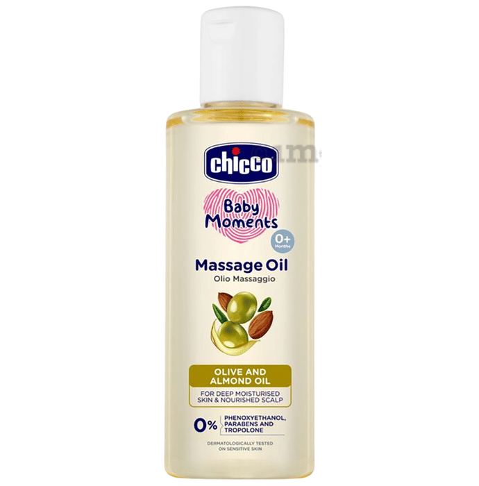 Chicco Massage Oil Olive & Almond Oil Buy bottle of 200 ml Oil at best