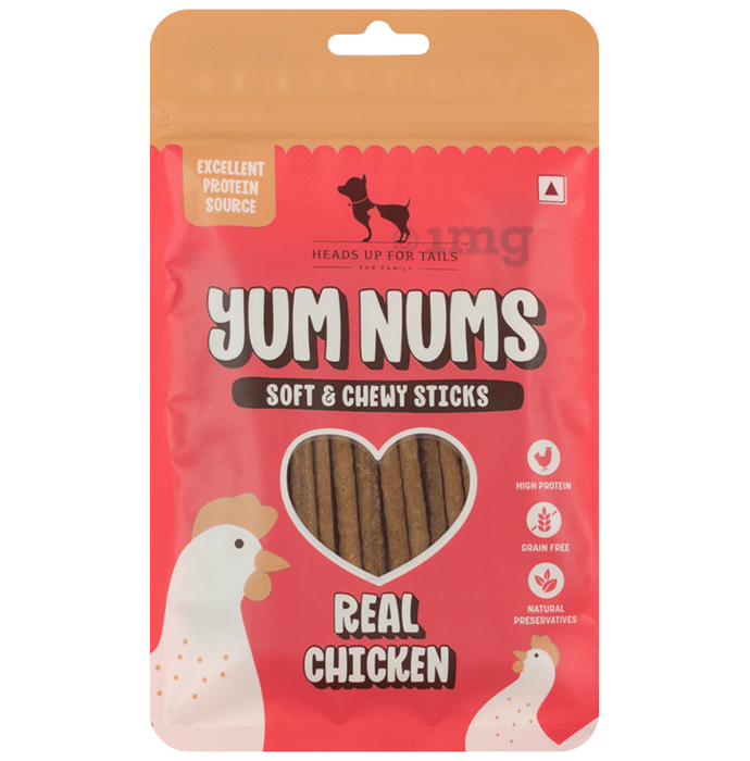 Heads Up For Tails Yum Nums Soft & Chewy Sticks Real Chicken