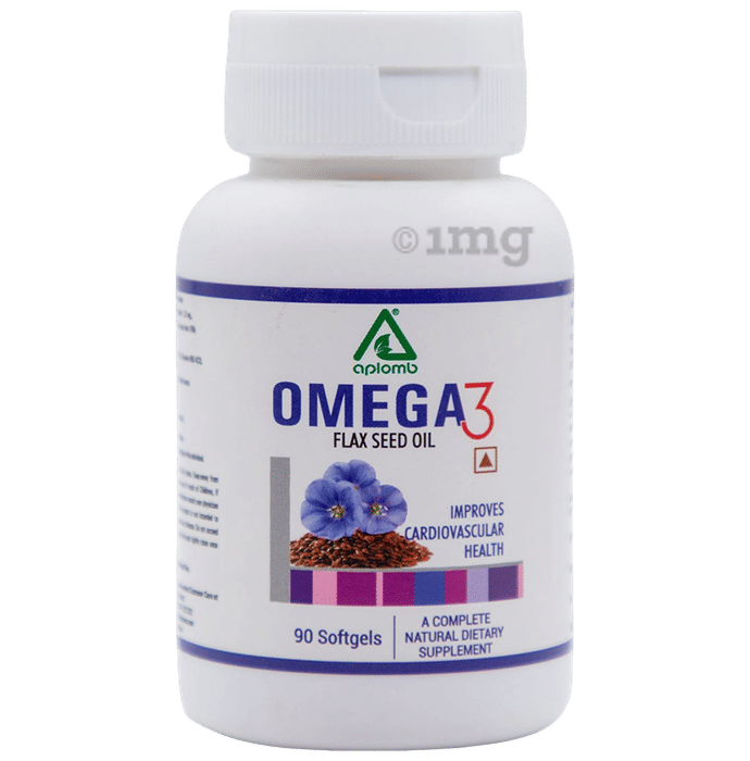 Aplomb Omega 3 Flax Seed Oil Softgel Buy bottle of 90 soft gelatin capsules at best price in