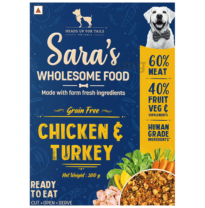 Heads Up For Tails Sara's Wholesome Food Grain Free Chicken and Turkey