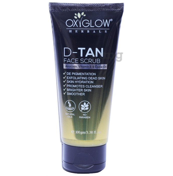 Oxyglow Herbals D Tan Face Scrub