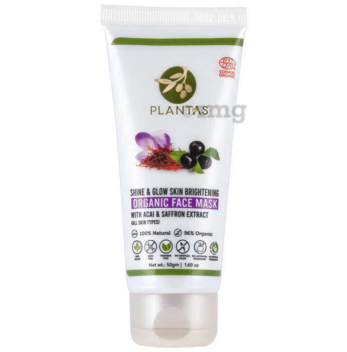 Plantas Shine & Glow Skin Brightening Organic Face Mask