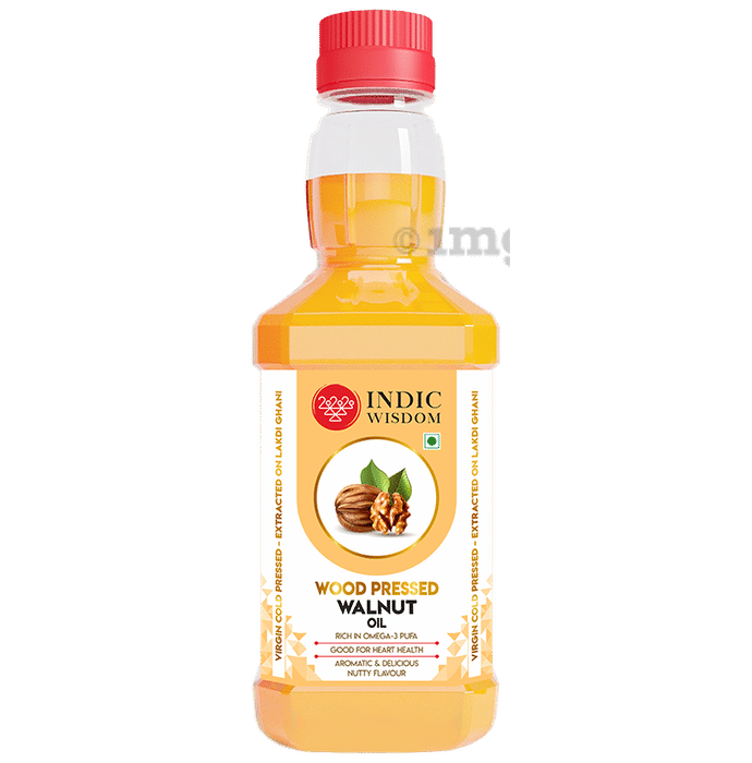 Indic Wisdom Wood Pressed Walnut Oil  (Cold Pressed - Extracted on Wooden Churner)