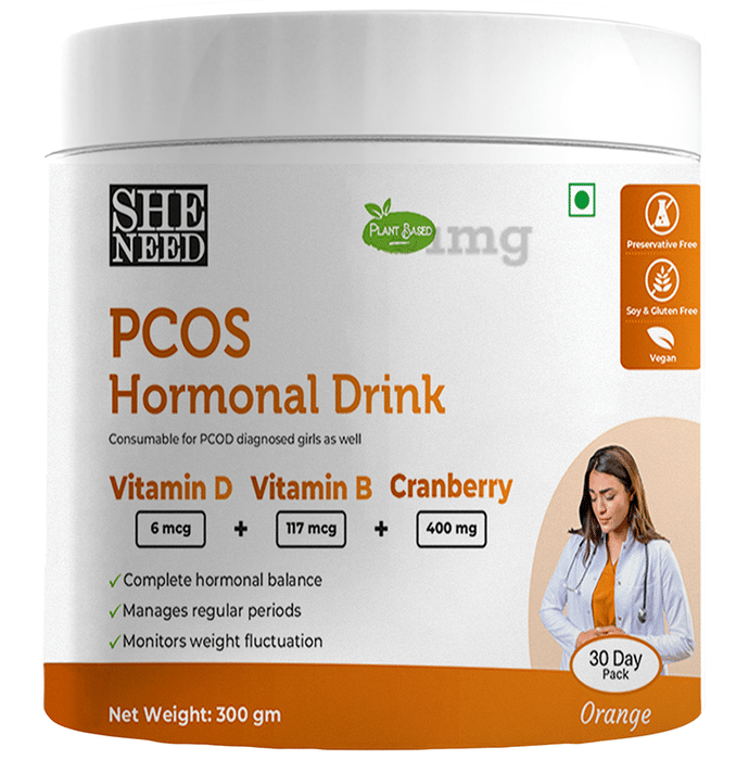 SheNeed Plant Based PCOS Hormonal Drink Orange