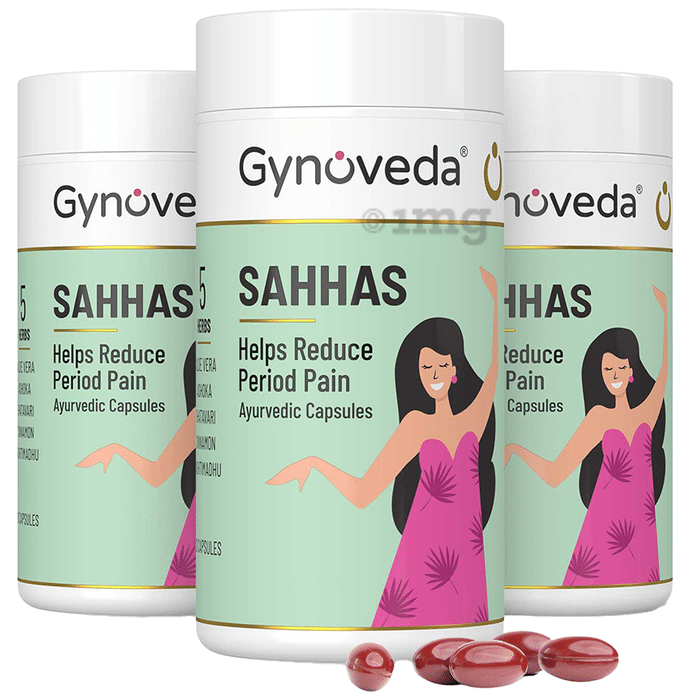 Gynoveda Sahhas Period Pain Relief Ayurvedic Capsule (120 Each)
