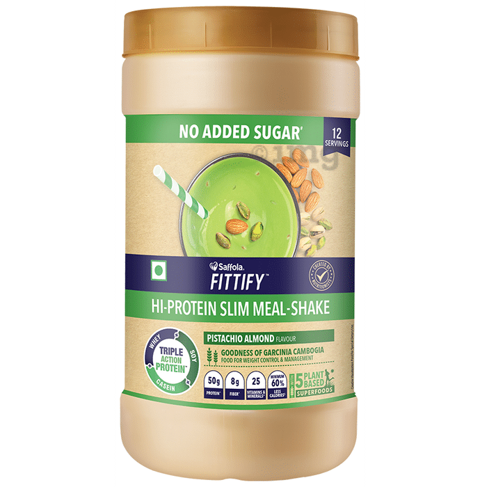 Saffola Fittify Hi-Protein Slim Meal-Shake (420gm Each) Pistachio Almond